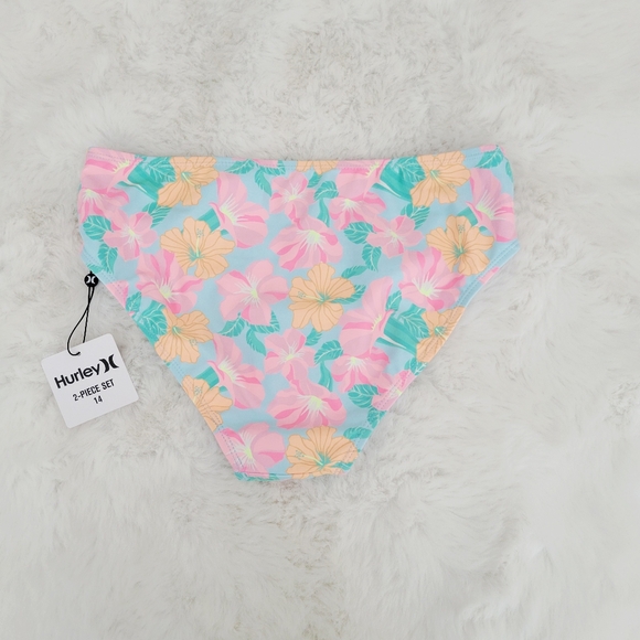 🪷HURLEY GIRLS 2 PIECE SWIMSUIT SIZE 14 - Picture 10 of 11
